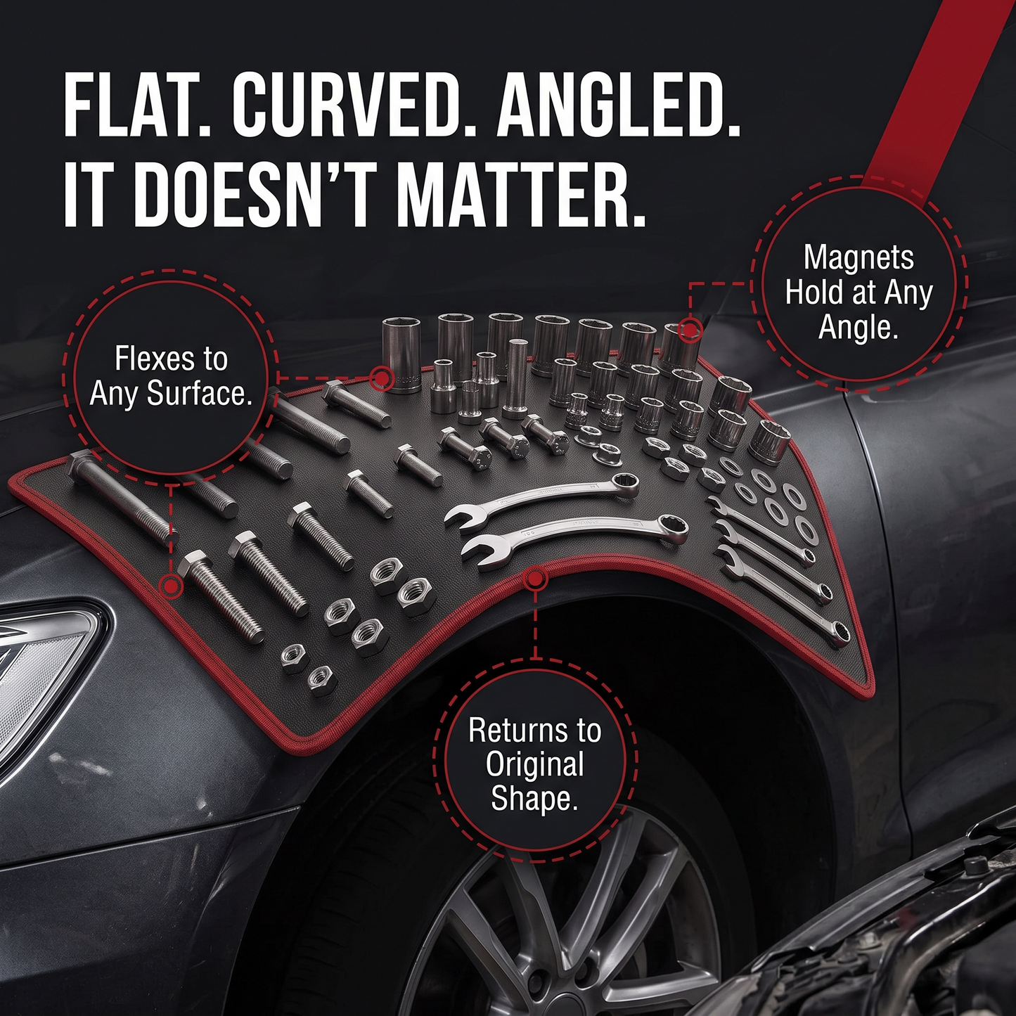 4-Piece Magnetic Tool Mat Set