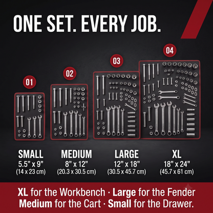 4-Piece Magnetic Tool Mat Set