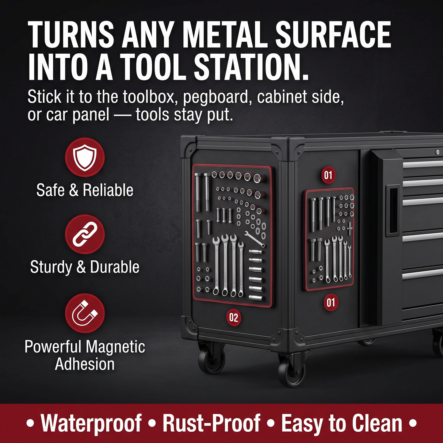 4-Piece Magnetic Tool Mat Set