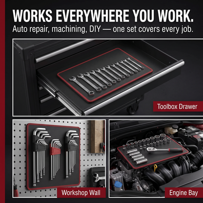 4-Piece Magnetic Tool Mat Set